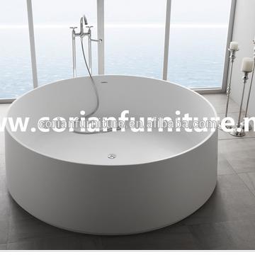 Eco-friendly freestanding artificial stone /acrylic solid surface bathtub