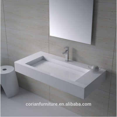 Corian Solid Surface bathroom wall hung hand Washing Basin