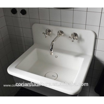 Hygienic acrylic solid surface corian sink new design