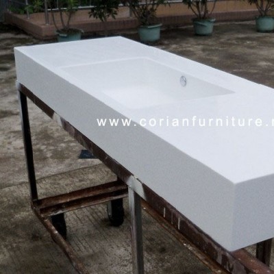 Solid surface corian basin